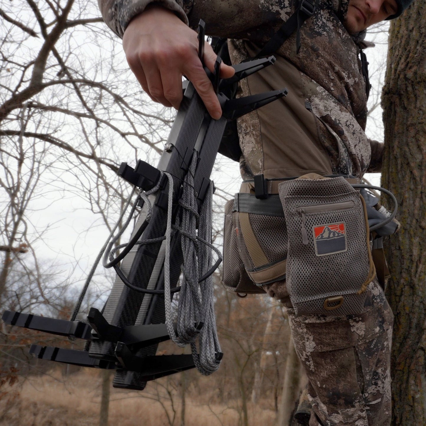 Ultralight clamps for quivering Blackout climbing sticks and securing aiders.
